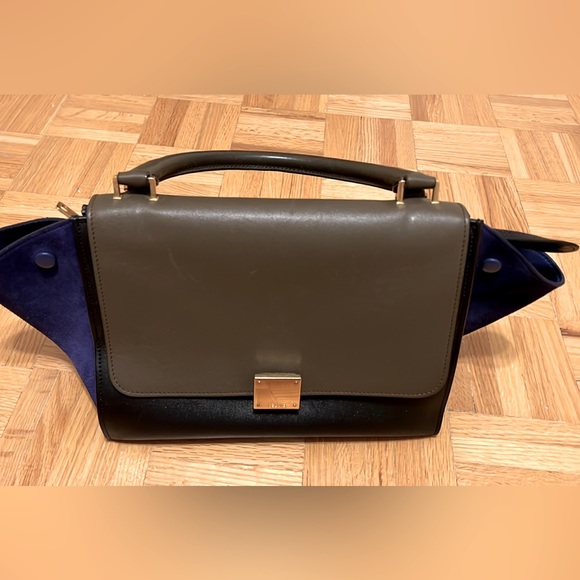 Celine Trapeze Tricolour Satchel - Picture 1 of 5